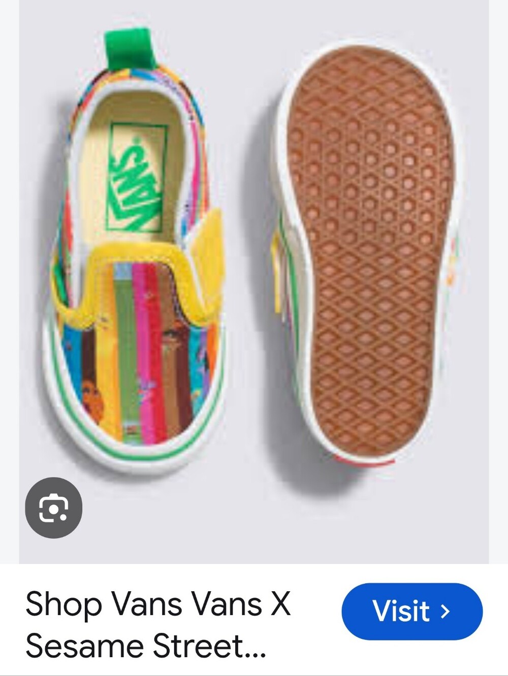 Vans x Sesame Street toddler slip-on sneakers